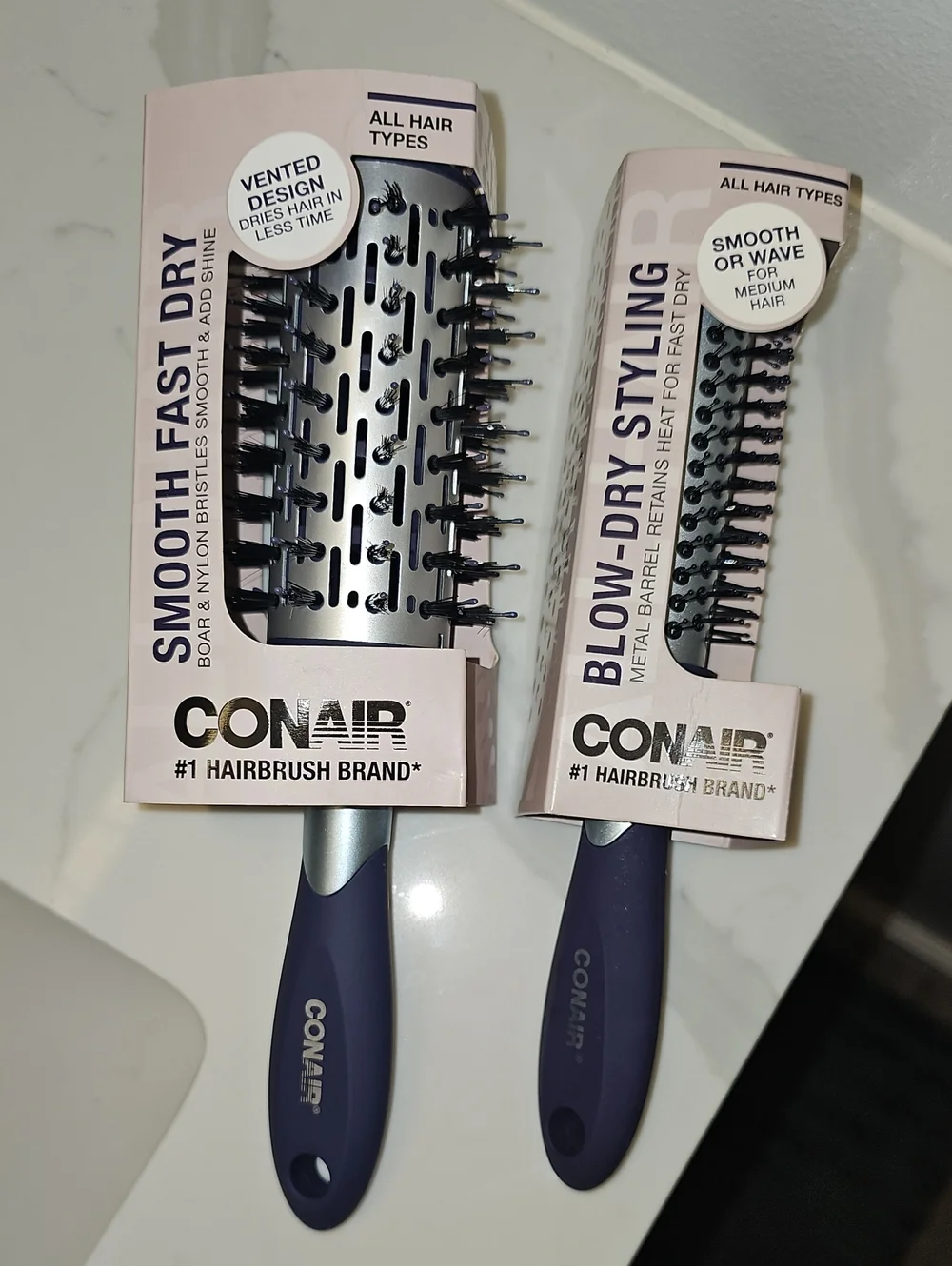 Conair Bundle Of Hairbrushes (2). New In Packaging.